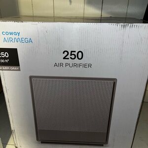 Gray Air Purifier with Smart Technology and Dual Filtration